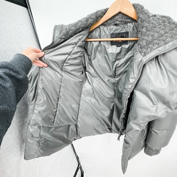 Mackage Puffer Gray Sz Small Coat Jacket Down Knit Best Wrap Grey Winter - Picture 13 of 14